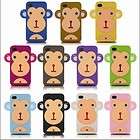1x cute 3d monkey designs cartoon silicone cover case for