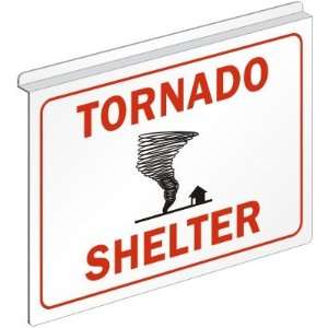  Tornado Shelter (tornado symbol) Alumm Ceiling Sign, 10 