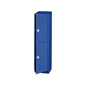 Heavy Duty Extra Wide Welded Steel Locker Double Tier 18x18x75 2 Door 