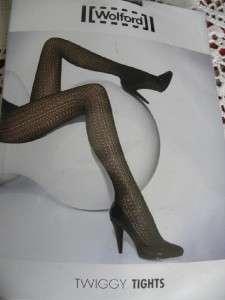 WOLFORD TWIGGY TIGHTS BLACK COLOR SZ LARGE $68  