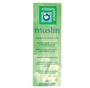 Clean + Easy Muslin Large Pot Wax Remover Cloths 3x9  