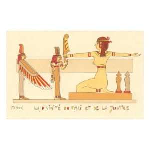   Goddess of Truth and Justice (Maat) Egypt Premium Poster Print, 8x12