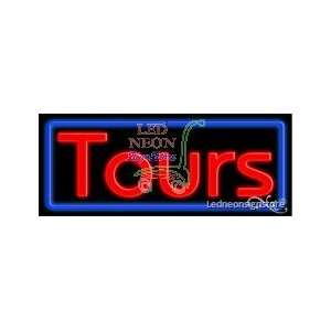 Tours Neon Sign 20 inch tall x 37 inch wide x 3.5 inch deep outdoor 