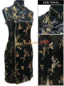 Chinese Mini Cheongsam Evening Dress Black S 6XL WMD 05  