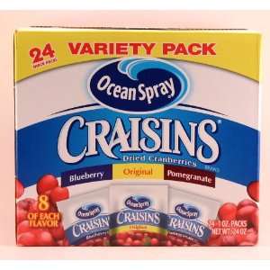 Ocean Spray Craisins Three Flavors   24ct Variety Pack  