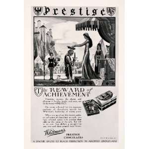  1931 Ad Whitmans Prestige Chocolates Box Medieval Knight 