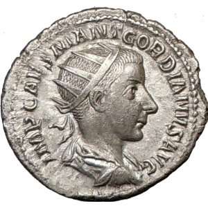   III 239AD Silver Ancient Roman Coin AEQUITAS Prosperity Symbol Wealth