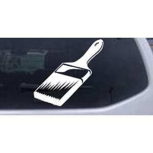  Paint Brush Business Car Window Wall Laptop Decal Sticker    White 