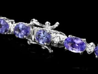 8500 CERTIFIED JAQU DE LILI 14K W GOLD 10CT TANZANITE .60CT DIAMOND 