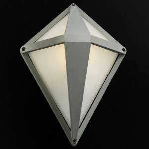 Exterior   aeros 9 wall light with cfl bulbs in architectural silver