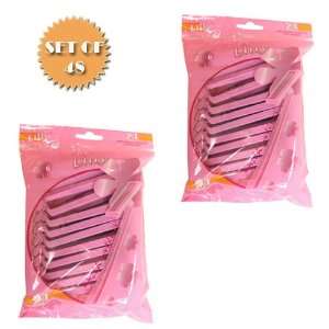  LADIES TWIN BLADE DISPOSABLE SHAVERS (48 PACK PINK) Electronics