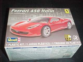 Revell Ferrari 458 Italia 1/24 scale plastic car model kit #4912 NIB 