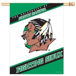  North Dakota Fighting Sioux Vertical Flag 27x37 Banner 