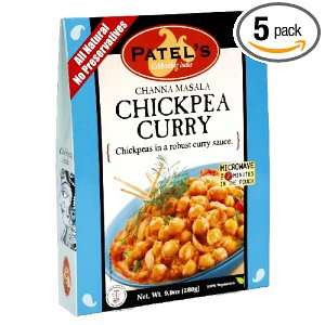 Patel Sauce Chickpea Curry Tomato, 9.5000 ounces (Pack of5)  