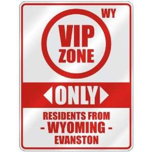   ZONE  ONLY RESIDENTS FROM EVANSTON  PARKING SIGN USA CITY WYOMING