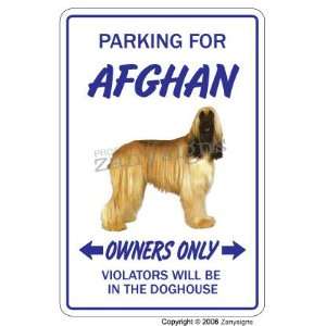 AFGHAN HOUND ~Novelty Sign~ dog pet parking signs gift