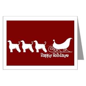 Afghan Hound Sleigh Greeting Cards Pk of 10 Pets Greeting Cards Pk of 