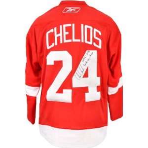  Chris Chelios Autographed Jersey  Details Detroit Red 