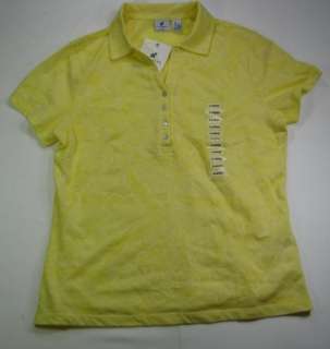 Caribbean Joe Polo Shirt Top New L Large Lemon Yellow  