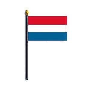  Netherlands (Holland) Flag Rayon On Staff 4 in. x 6 in 
