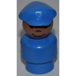  African American Piolt (Blue Hat & Blue Plastic Base) (Peg Style 