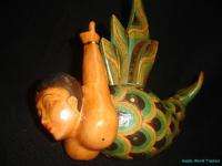 winged Mermaid Goddess Spirit chaser Mobile Balinese Hand carved wood 