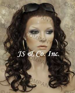 100% Human Hair Lace Front Wig Dark Brown Wig HS MK  