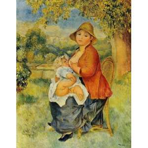  Oil Painting Maternity Baby at the Breast (Aline and her 