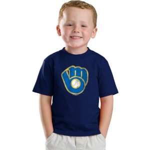  Milwaukee Brewers Youth Navy Cooperstown Retro Logo T 
