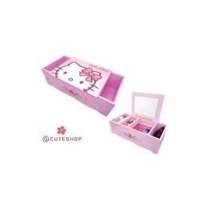  Sanrio Hello Kitty Desk Cosmetics Wood Case Pink New