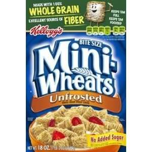 Kelloggs Mini Wheats Bite Size Unfrosted Cereal, 18 oz (Pack of 4 