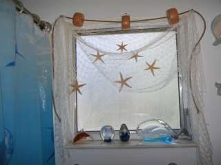 Fishing Net Window Treatment Bathroom, Kids Room, Den Nautical 