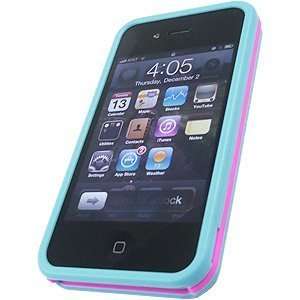  AGF Beetle Case for iPhone 4, Light Blue/Hot Pink 