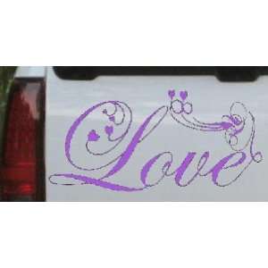  Purple 22in X 45.3in    Love Swirl With Hearts Christian 