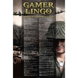  Gamer Lingo Video Game Culture Jargon Text Poster 24 x 36 
