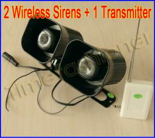 Black Wireless Outdoor External Siren Horn For Alarm System 110 dB 