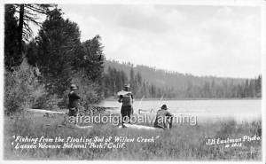 Old Photo Fishing Willow Creek Lassen Volc Natl Park CA  