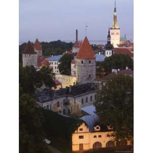 Including City Wall Towers and St. Olav Church, Tallinn, Baltic States 