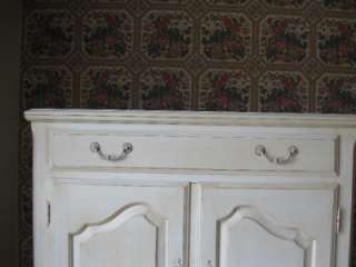   Country French solid Birch Door Chest 5614 Antiqued White Brittany