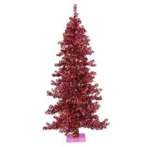   Mardi Gras Wide Cut Laser Tinsel Christmas Tree