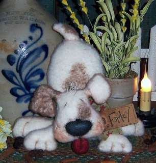 Primitive Raggedy Puppy Farley Dog Doll Pattern #589  
