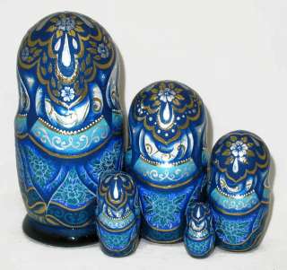 Nesting Doll Malachite Princess 5pc  