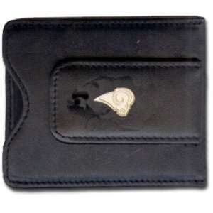  St. Louis Rams Gold Plated Leather Money Clip & C/C Holder 