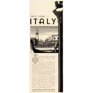   Italy Travel Boat Tours Traveling   Original Print Ad