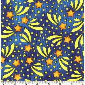  45 Wide Doodle Bugs Stars Blue Fabric By The Yard Arts 