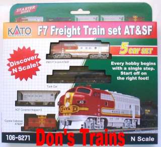 Kato 106 6271 Santa Fe F7 Freight Set N Scale ATSF  