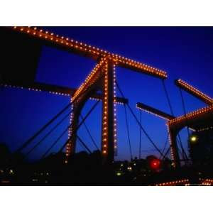 Walther Suskin Bridge at Night, Amsterdam, Netherlands Photographic 