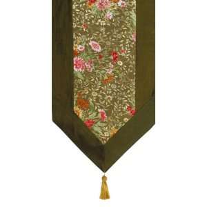   Hanging   Japanese Kimono Silk Print   Olive Green