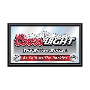  Personalized Coors Light Black Wood Framed Mirror   BIG 