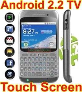 GSM Unlocked Quad band Dual SIM WIFI TV Android 2.2 Mobile cell phone 